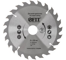 Диск пильный для циркулярных пил по дереву, технический рез с гвоздями 190 х 30/20 х 24T FIT IT