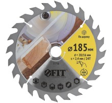 Диск пильный для циркулярных пил по дереву 185 х 20/16 х 24T FIT IT Диск пильный для циркулярных пил по дереву 185 х 20/16 х 24T FIT IT