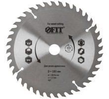Диск пильный для циркулярных пил по дереву 185 х 20/16 х 40T FIT IT