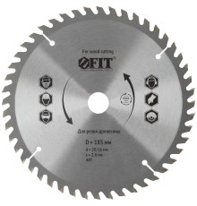 Диск пильный для циркулярных пил по дереву 185 х 20/16 х 48T FIT IT