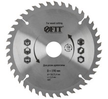 Диск пильный для циркулярных пил по дереву 190 х 30/25,4 х 40T FIT IT