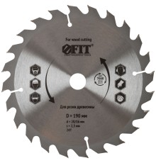 Диск пильный для циркулярных пил по дереву 190 х 20/16 х 24T FIT IT