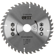 Диск пильный для циркулярных пил по дереву 200 х 30/25,4 х 40T FIT IT