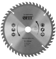 Диск пильный для циркулярных пил по дереву 190 х 20/16 х 48T FIT IT