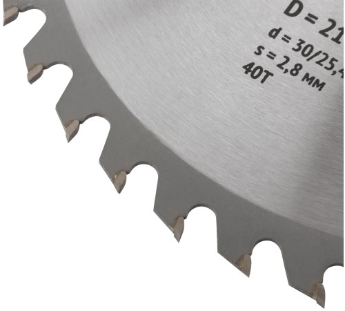 Диск пильный для циркулярных пил по дереву 210 х 30/25,4 х 40T FIT IT