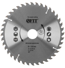 Диск пильный для циркулярных пил по дереву 210 х 32/30 х 40T FIT IT