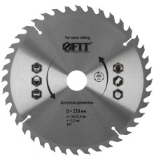 Диск пильный для циркулярных пил по дереву 230 х 30/25,4 х 40T FIT IT
