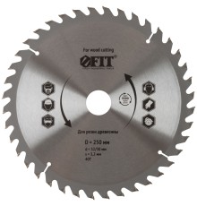 Диск пильный для циркулярных пил по дереву 250 х 32/30 х 40T FIT IT
