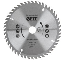 Диск пильный для циркулярных пил по ламинату 165 х 20/16 х 48T FIT IT