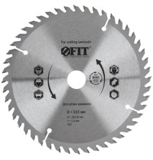Диск пильный для циркулярных пил по ламинату 165 х 20/16 х 48T FIT IT Диск пильный для циркулярных пил по ламинату 165 х 20/16 х 48T FIT IT