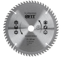 Диск пильный для циркулярных пил по ламинату 185 х 20/16 х 60T FIT IT