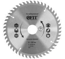 Диск пильный для циркулярных пил по ламинату 200 х 32/30 х 48T FIT IT