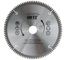 Диск пильный для циркулярных пил по алюминию 230 х 32/30 х 100T FIT IT