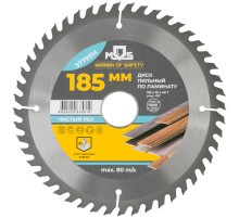 Диск пильный для циркулярных пил по ламинату 185 х 30 х 48T + 2 кольца: 30/20 и 20/16 мм MOS