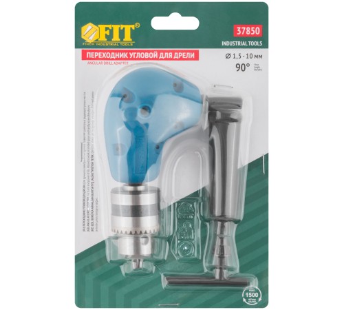 Переходник для дрели угловой с патроном, 90 градусов FIT IT