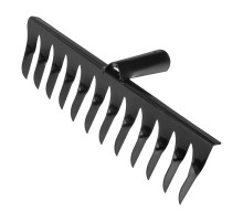 Грабли стальные, 300 мм, 12 витых зубьев, без черенка, Сибртех