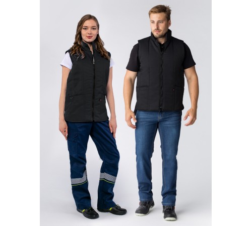 Жилет утепленный Универсальный (тк.Смесовая,210), черный