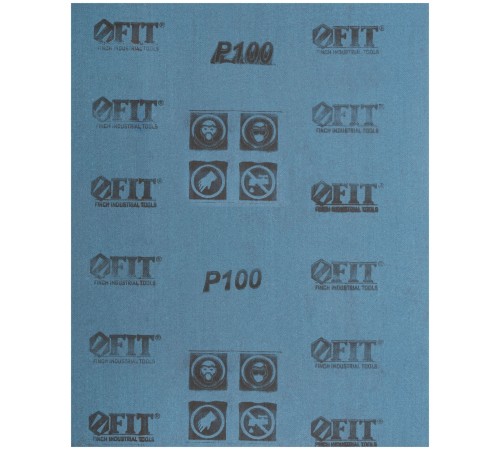 Листы шлифовальные на тканевой основе, алюминий-оксидный абразивный слой 230х280 мм, 10 шт. Р 100 FIT DIY