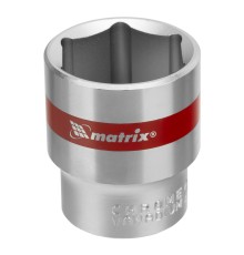 Головка торцевая, 27 мм, шестигранная, CrV, под квадрат 1/2, хромированная Matrix Головка торцевая, 27 мм, шестигранная, CrV, под квадрат 1/2, хромированная Matrix