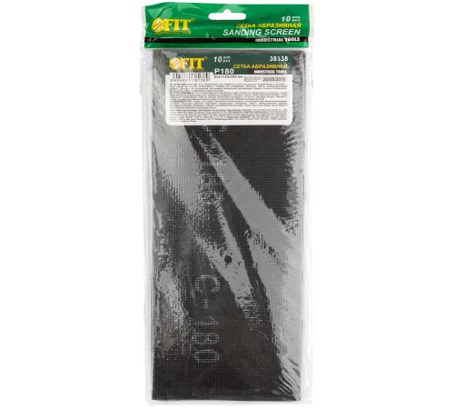 Сетки шлифовальные 120х280 мм, 10 шт. Р 180 FIT IT