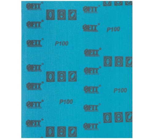 Листы шлифовальные водостойкие на тканевой основе, алюминий-оксидные, Профи 230х280 мм, 10 шт. Р 100 FIT IT