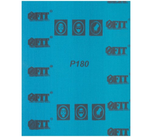 Листы шлифовальные водостойкие на тканевой основе, алюминий-оксидные, Профи 230х280 мм, 10 шт. Р 180 FIT IT