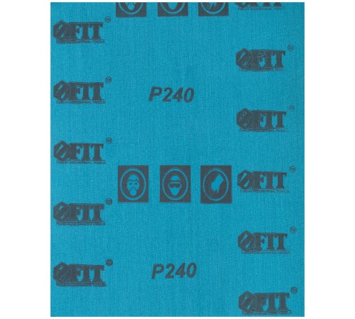 Листы шлифовальные водостойкие на тканевой основе, алюминий-оксидные, Профи 230х280 мм, 10 шт. Р 240 FIT IT