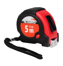 Рулетка Status Magnet fixation,5 м х 25 мм,обрезиненный корпус,зацеп с магнитом Matrix