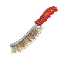 Щетка металлическая латунированная, пластиковая ручка Matrix