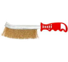 Корщетка с изогнутой пластиковой ручкой латунированная тип В FIT IT Корщетка с изогнутой пластиковой ручкой латунированная тип В FIT IT