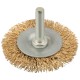 Корщетка дисковая прямая, со шпилькой, стальная латунированная волнистая проволока  50 мм КУРС