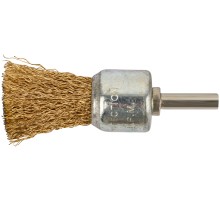 Корщетка-венчик, со шпилькой, стальная латунированная волнистая проволока 24 мм КУРС