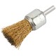 Корщетка-венчик, со шпилькой, стальная латунированная волнистая проволока 24 мм КУРС
