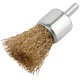 Корщетка-венчик, со штифтом, стальная латунированная волнистая проволока 25 мм FIT IT