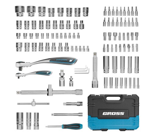 Набор инструментов 109 предметов, 120 зубьев, CrV 1/4, 1/2