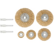 Корщетки со штифтом, набор 5 шт. (колеса 25 / 38 / 50 / 63 / 75 мм) MOS
