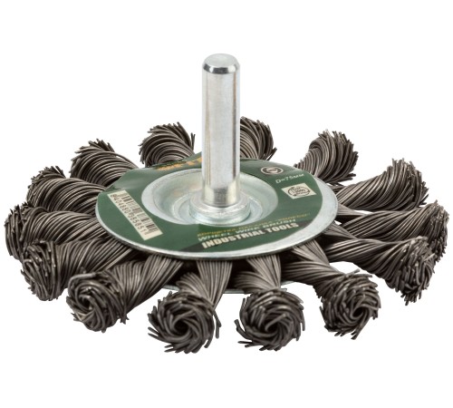 Корщетка-колесо, со штифтом, стальная витая проволока 75 мм FIT IT