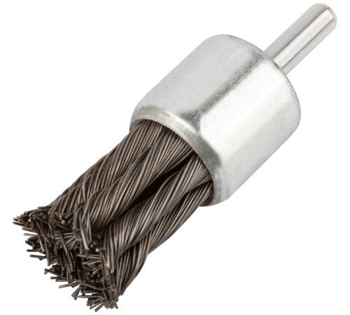 Корщетка-венчик, со штифтом, стальная витая проволока 28 мм FIT IT