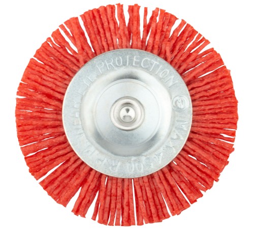 Корщетка-колесо нейлоновая со штифтом  75 мм FIT IT