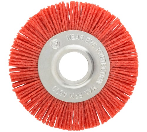 Корщетка-колесо нейлоновая, посадочный диаметр 22,2 мм, Профи 100 мм FIT IT