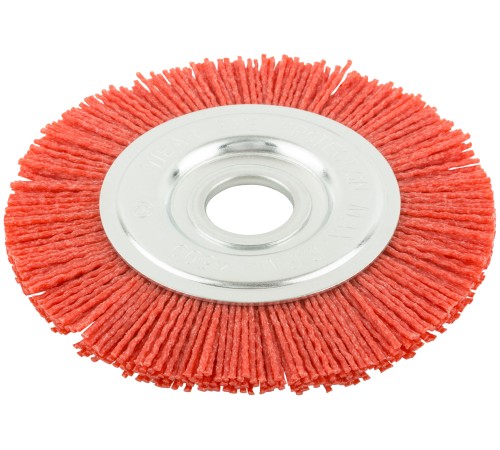 Корщетка-колесо нейлоновая, посадочный диаметр 22,2 мм, Профи 125 мм FIT IT