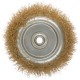 Корщетка, тип "чашка", гайка М14, стальная латунированная волнистая проволока 150 мм MOS