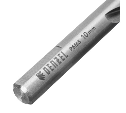Набор сверл по металлу, 1-10 мм, Р6М5-TiN, Golden Tip, 19 шт Denzel