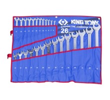 Набор комбинированных ключей, 6-32 мм чехол из теторона, 26 предметов KING TONY 1226MRN