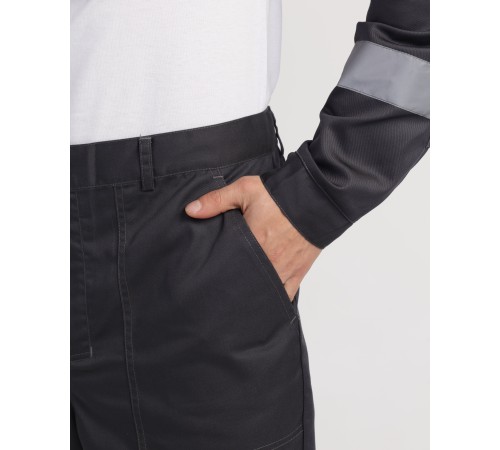 Костюм Легион Премиум-1 СОП (тк.Смесовая,240) брюки, т.серый/красный