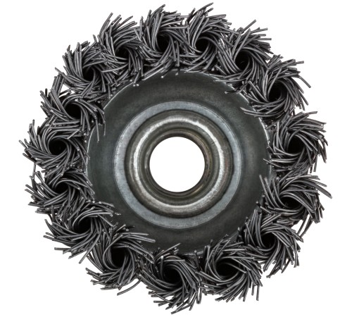 Корщетка чашечная, гайка М14, стальная витая проволока  65 мм КУРС