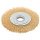 Корщетка-колесо, посадочный диаметр 22,2 мм, стальная латунированная волнистая проволока 125 мм, блистер КУРС