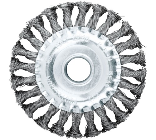 Корщетка-колесо, посадочный диаметр 22,2 мм, стальная витая проволока 125 мм FIT IT