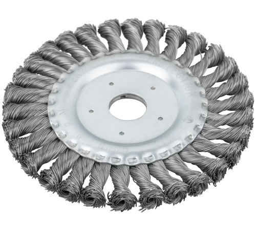 Корщетка-колесо, посадочный диаметр 22,2 мм, стальная витая проволока 150 мм FIT IT