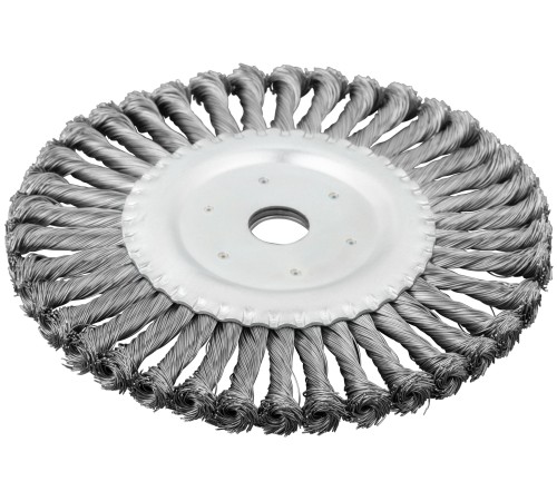 Корщетка-колесо, посадочный диаметр 22,2 мм, стальная витая проволока 200 мм FIT IT